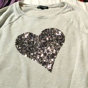 Grey sequin top
